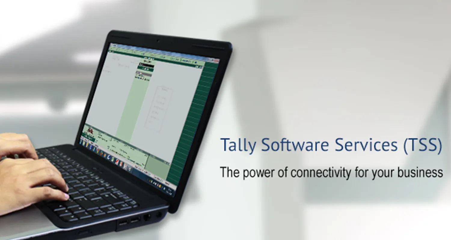 a hand using tally solution for tally software help service