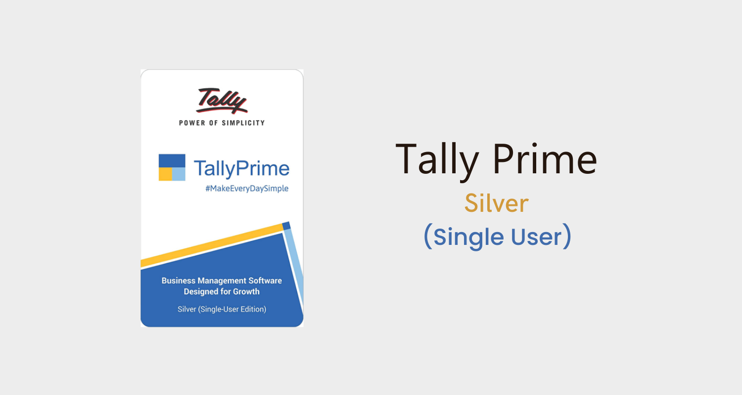 tally prime silver booklet with single user designation