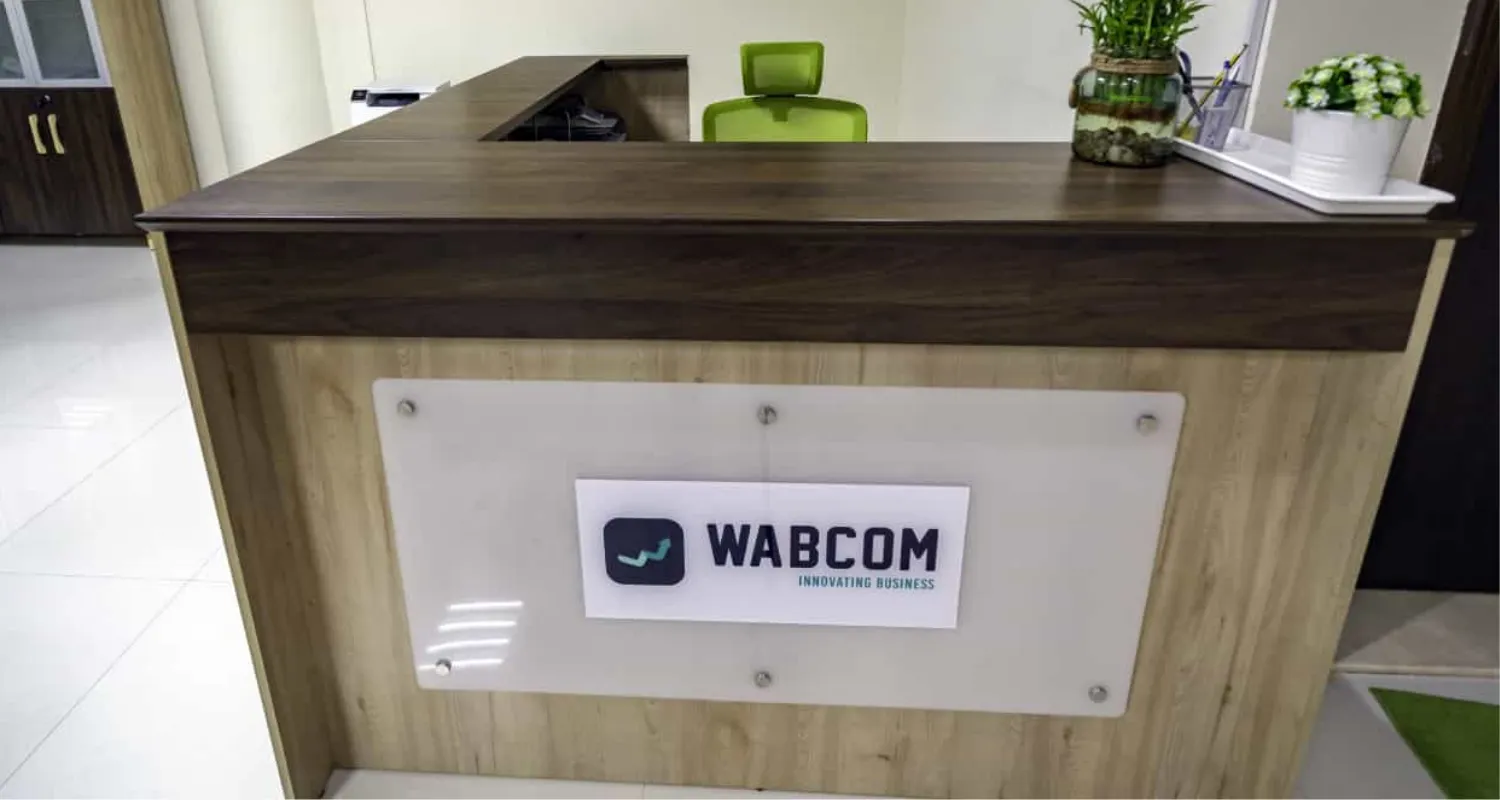 front desk of wabcom company
